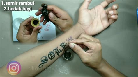 Cara membuat tato simple  Tato jangkar; 10